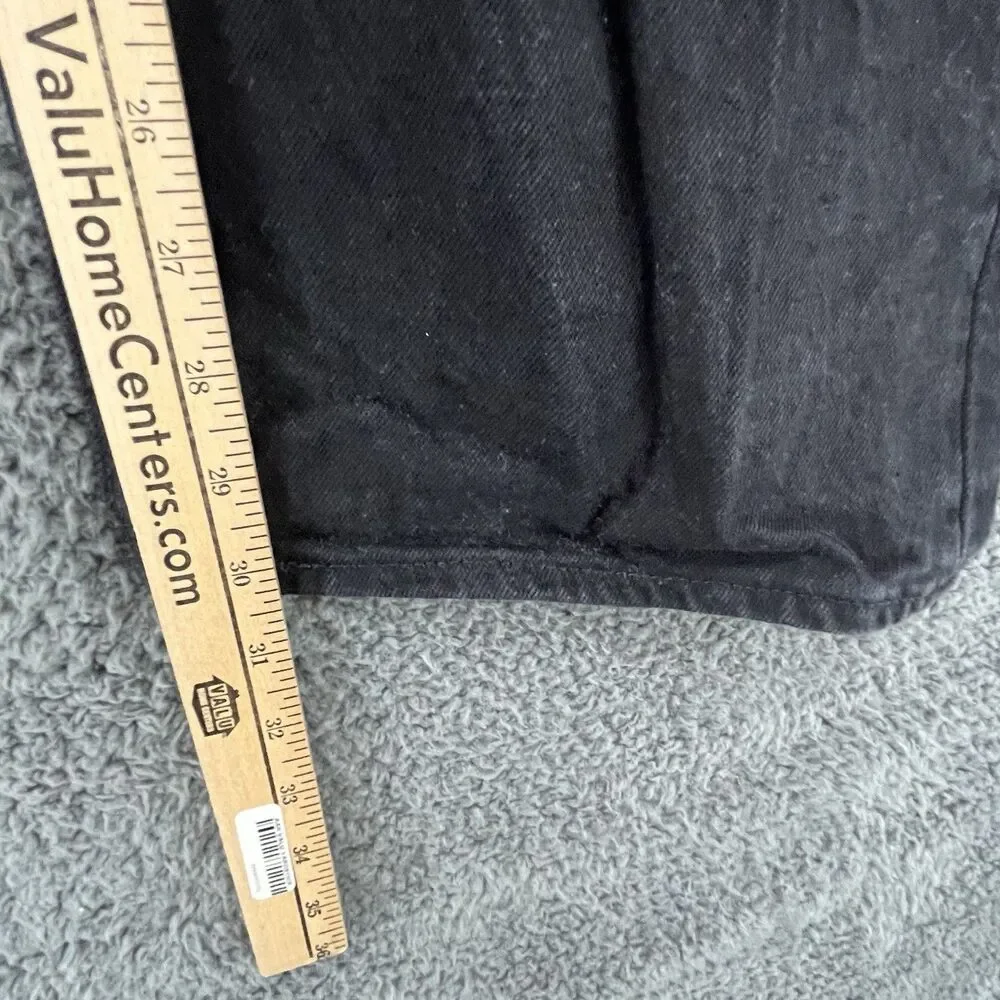 Levis 501 Jeans Mens 44x30 Black Regular Straight Button‎ Fly Dark Denim